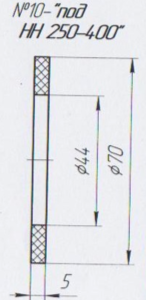 Уплотнение для трансформатора №10  "Под НН для ТМ 250-400" (70х44х5)