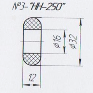 Уплотнение для трансформатора №3 "НН для ТМ-250" (32х16х12)